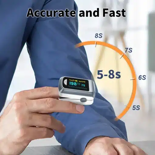 Fingertip Pulse Oximeter - Saturation Oxygen Monitor Fingertip - Accurate, Fast, Portable, and Easy to Use - Image 4