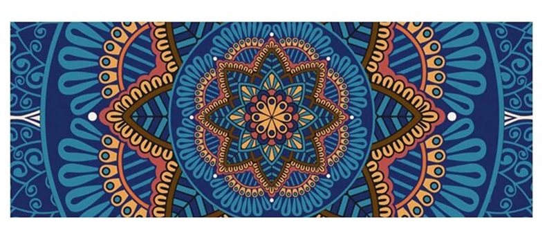 Lotus Pattern Suede Yoga Pic6