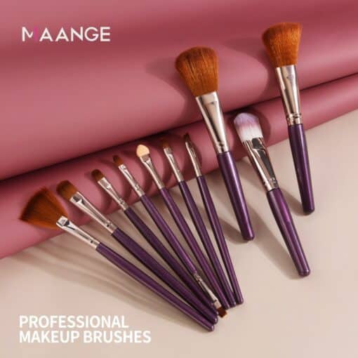 MAANGE 18 Pcs Premium Synthetic Makeup Brush